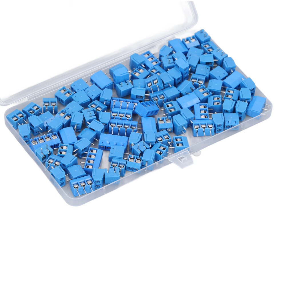 100Pcs Pcb Mount Screw Terminal Blocks 5.08Mm 2P 3P 4P For Wire Connection 7901336010905