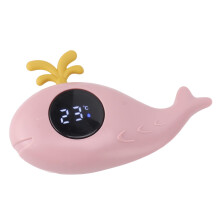 Baby-Badethermometer Digital Cartoon Süßer Walfisch Thermometer Mehrzweck Wasser Messung Pink
