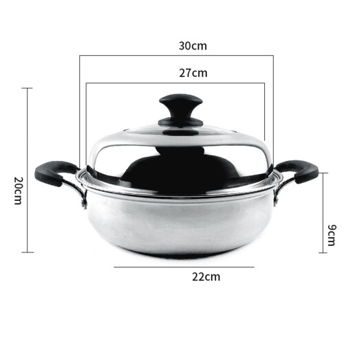 Edelstahl-Dampfkochtopf 30 cm/11,8 in Induktion 1