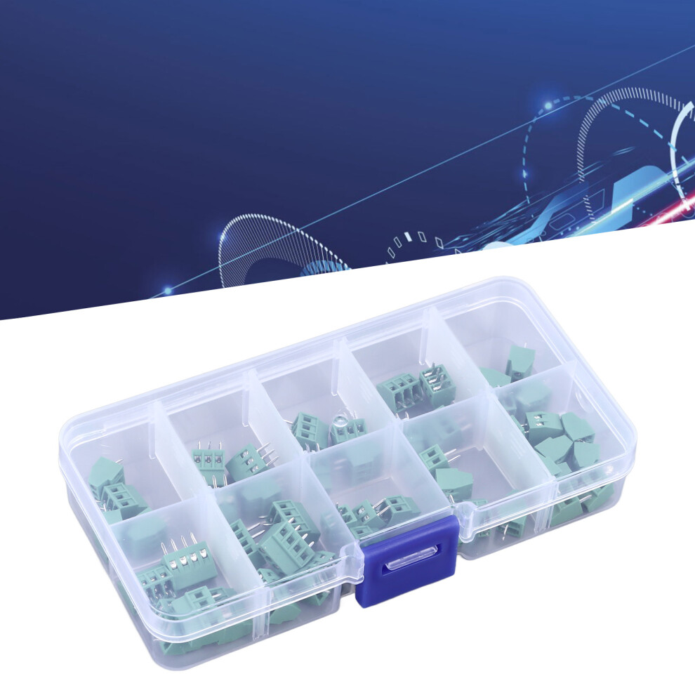 2.54Mm Pitch Screw Terminal Connector Assortment Kit 50Pcs For Pcb 3201336020299