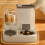 Large Capacity 2-in-1 Automatic Cat Feeder & Waterer Set 27x27x24.5cm Grey 15