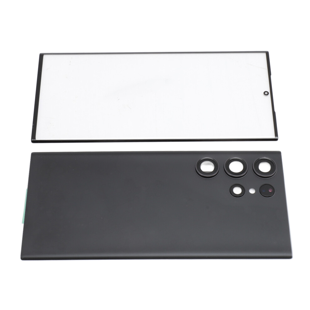 Galaxy S23 Ultra 5G Front & Rear Glass Cover Kit with Camera Lens Tool Black