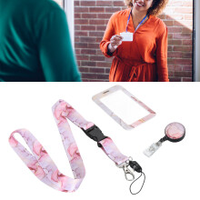 Porte-badge rétractable avec lanière à rupture