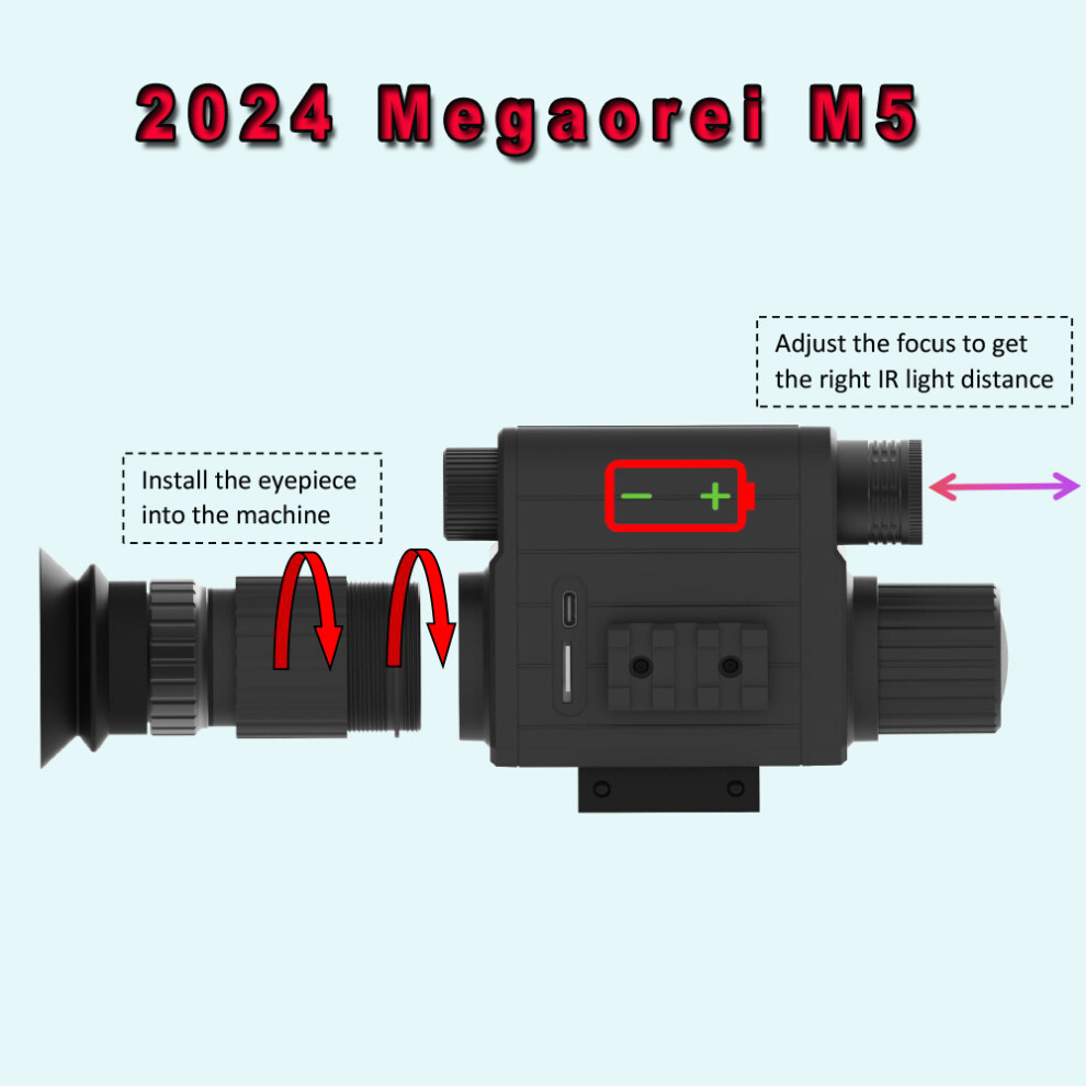 4X Digital Night Vision Monocular 1080P Infrared IR 940nm 16-50mm