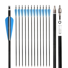 Aluminium Arrows 30 Inch Spine 300 Hunting Arrows For Compound And Recurve Bow 6 Or 12 Pack