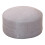 Soft Light Gray Round Floor Pillow 36cm Cotton Fabric 20cm Thick 1