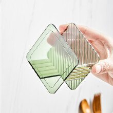 Portaesponjas de pared verde 7,5x7,5x4,7 cm 30 g