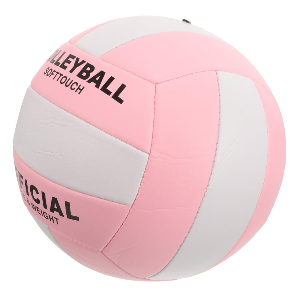 Volleyball Official Indoor Practice Ball, Leather Training Ball, Pink PU, Inflatable Soft Ball-image-OPC-PJDWWJD-NEW
