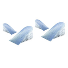 Solette rialza-tallone da 5 cm in silicone trasparente, assorbitori di urti per scarpe, 2 paia.