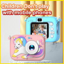 Caméra pour enfants 1080P 20 MP écran IPS de 2,0 pouces Zoom 4x rose