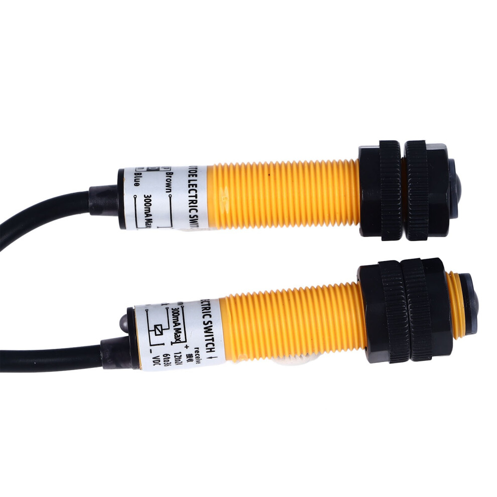 2Pcs M12 Photoelectric Switch Pnp Dc 6-36V Proximity Sensor 3M With Led 8101336033075