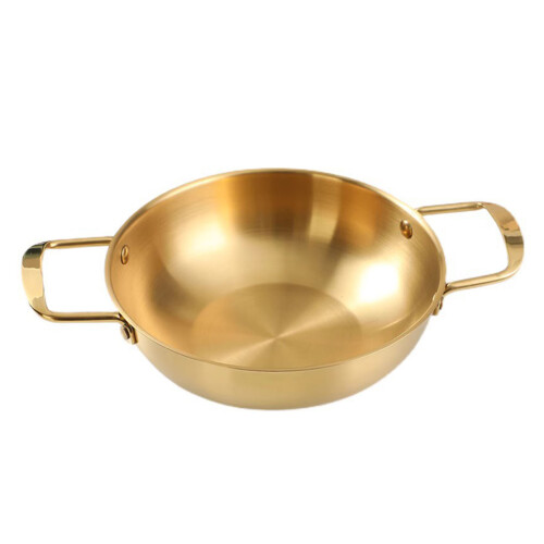Olla para ramen pequeña con asa, 22 cm, dorada 1