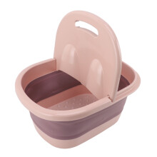 Bañera para pies plegable roja 30x39x17 PP-Silicona