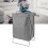 Corbeille à linge pliable rectangulaire allongée grise petite 1