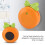 Cartoon-Hase mechanischer manueller Timer orange 95 g 3