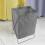 Corbeille à linge pliable rectangulaire allongée grise petite 7