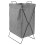 Corbeille à linge pliable rectangulaire allongée grise petite 14