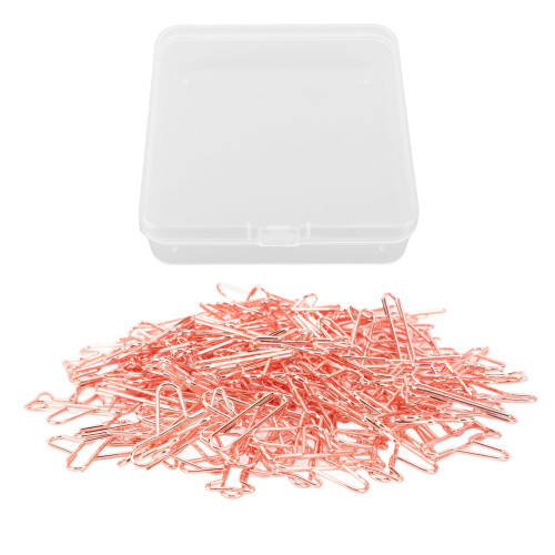 100 Stück Flugzeug-Papierclips, leicht, Roségold 1