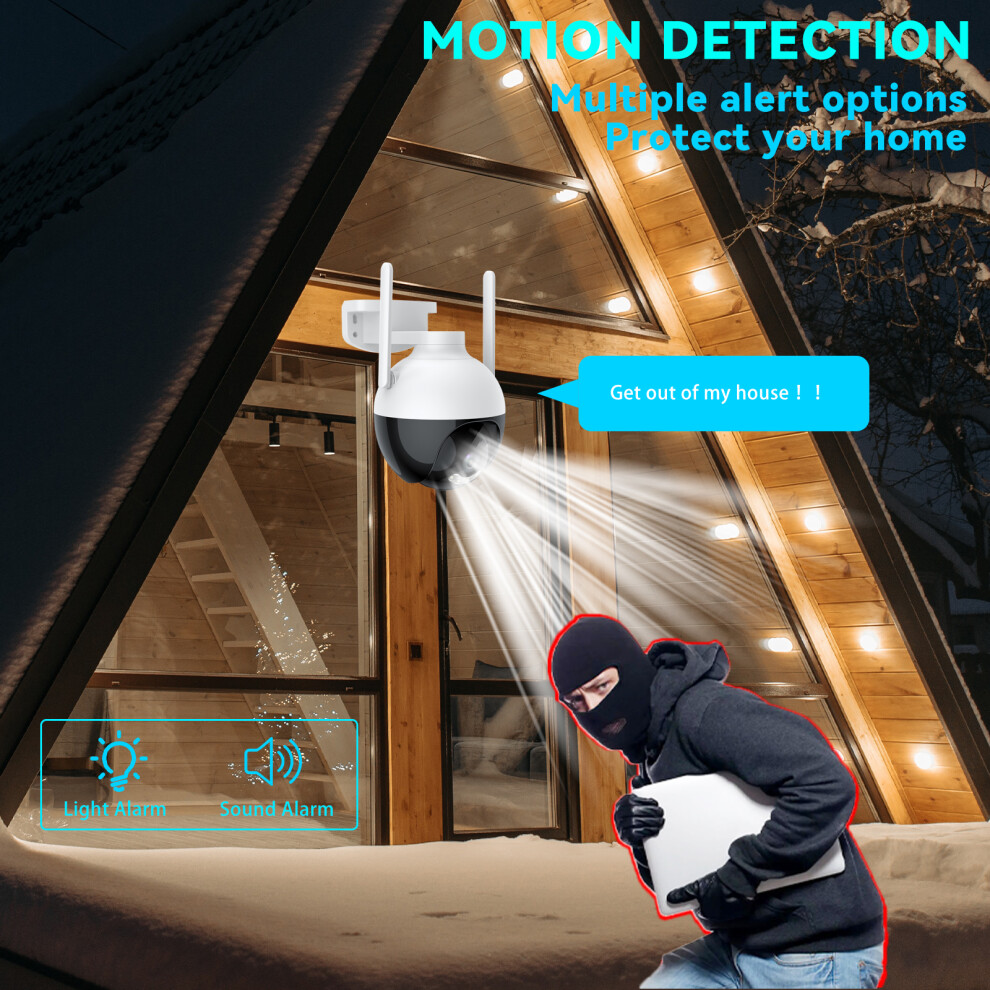 Smart Home 4Mp Ptz Wifi Camera Motion Detection Color Night Vision 3521336039047