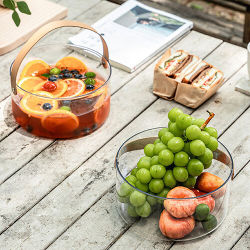 Cestino portatile per frutta trasparente 200g 21x10.5cm 2
