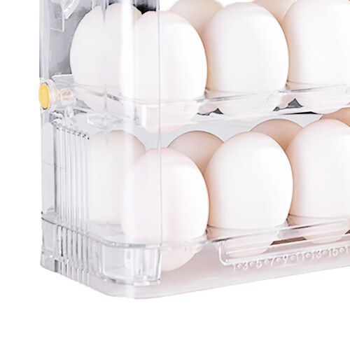 Porta huevos de plástico de ahorro de espacio reversible 2