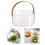Cestino portatile per frutta trasparente 200g 21x10.5cm 12