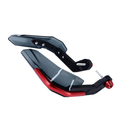 2 piezas de protector de mano a prueba de viento para manillar rojo ABS