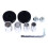 2er Pack ABS winddichter universeller Handschutz Schwarz 5