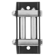 4500LB Kapazität Stahl-Baumschraube Fairlead 4-Wege-Kabel-Guide Hochfestes Rollenführungssystem