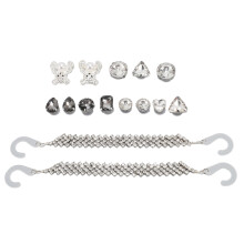 Set aus 15 funkelnden Bling-Schuhaccessoires Kunststofflegierung, leicht anzubringen