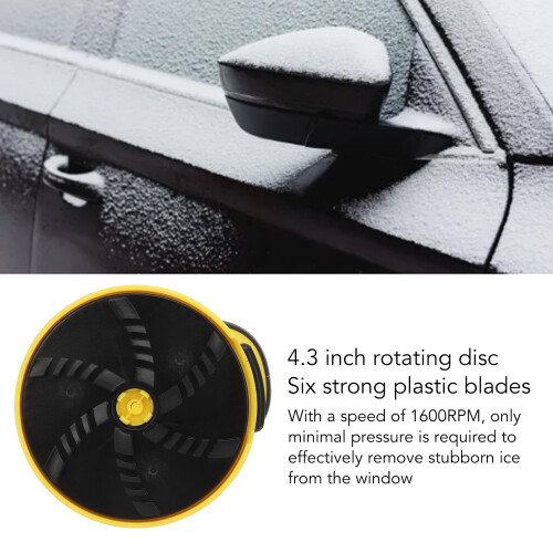 Grattoir à glace électrique sans fil 2600mAh jaune 2