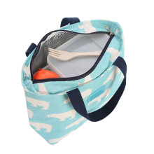 Lunch-Tasche Tote mit Folieninnenfutter Baumwoll-Leinen 2,82 oz