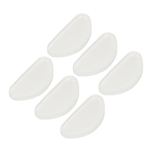 20 pezzi di cuscinetti nasali a forma D in silicone trasparente 15x7x1mm