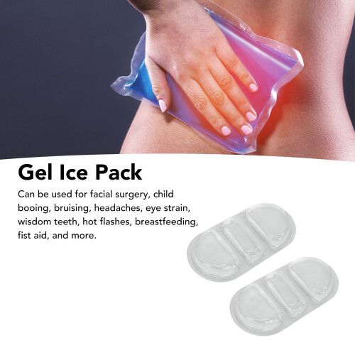 2 pezzi di impacco gel freddo riutilizzabile, bianchi, per caldo/freddo 2