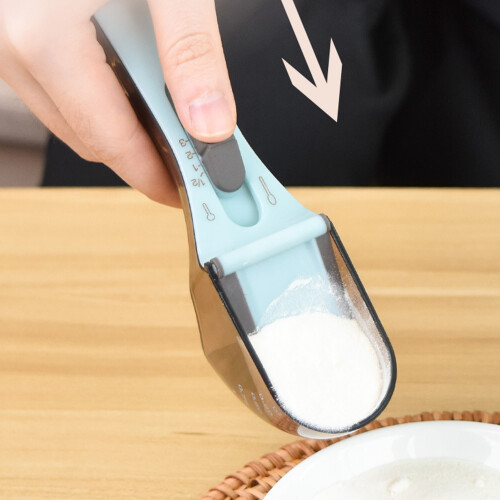 Messlöffel für Tierfutter mit Skala aus ABS, verstellbar. 2