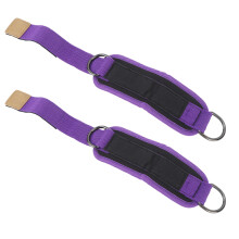 2 Stück Knöchelriemen für Kabelzugmaschine Kickbacks Eisen D-Ring Gym Knöchelmanschette für Fitness-Workout Lila