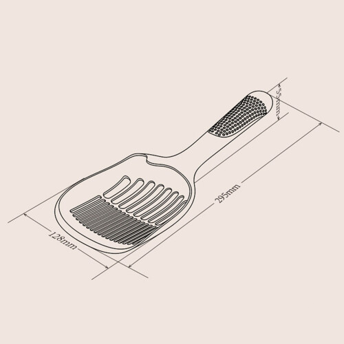 Cuchara para arena para gatos PP, mango ergonómico, gancho 1
