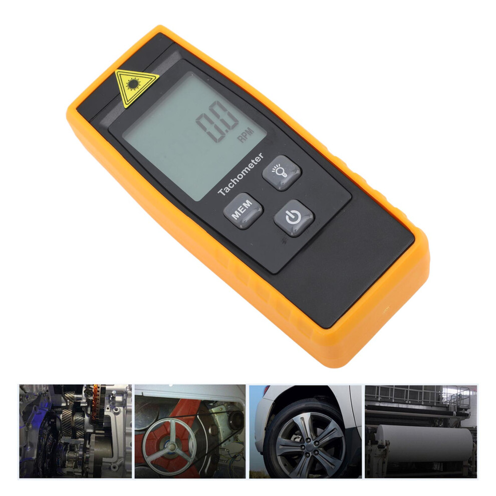 Digital Non-Contact Tachometer Rpm Meter 5-Digit Lcd, 50-500Mm 3531336048772