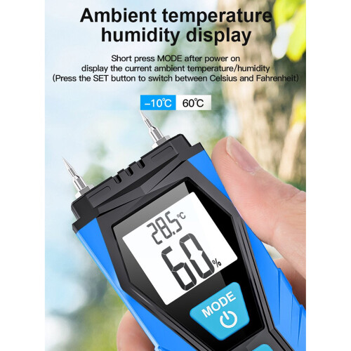 WM700 147x42x25mm Humidimètre LCD 0-80% 2