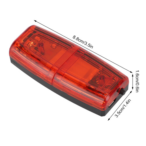 Luce LED rossa per spalla 8,8x3,5x1,6 cm, 500 mAh 3,7 V 1
