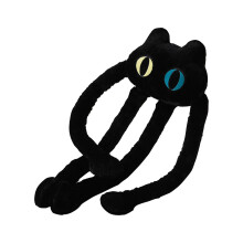 Langbeiniger Oktopus-Plüschfigur Lange Beine und Füße Fein genäht Weiches Spielzeug für Männer und Frauen Schwarze Katze