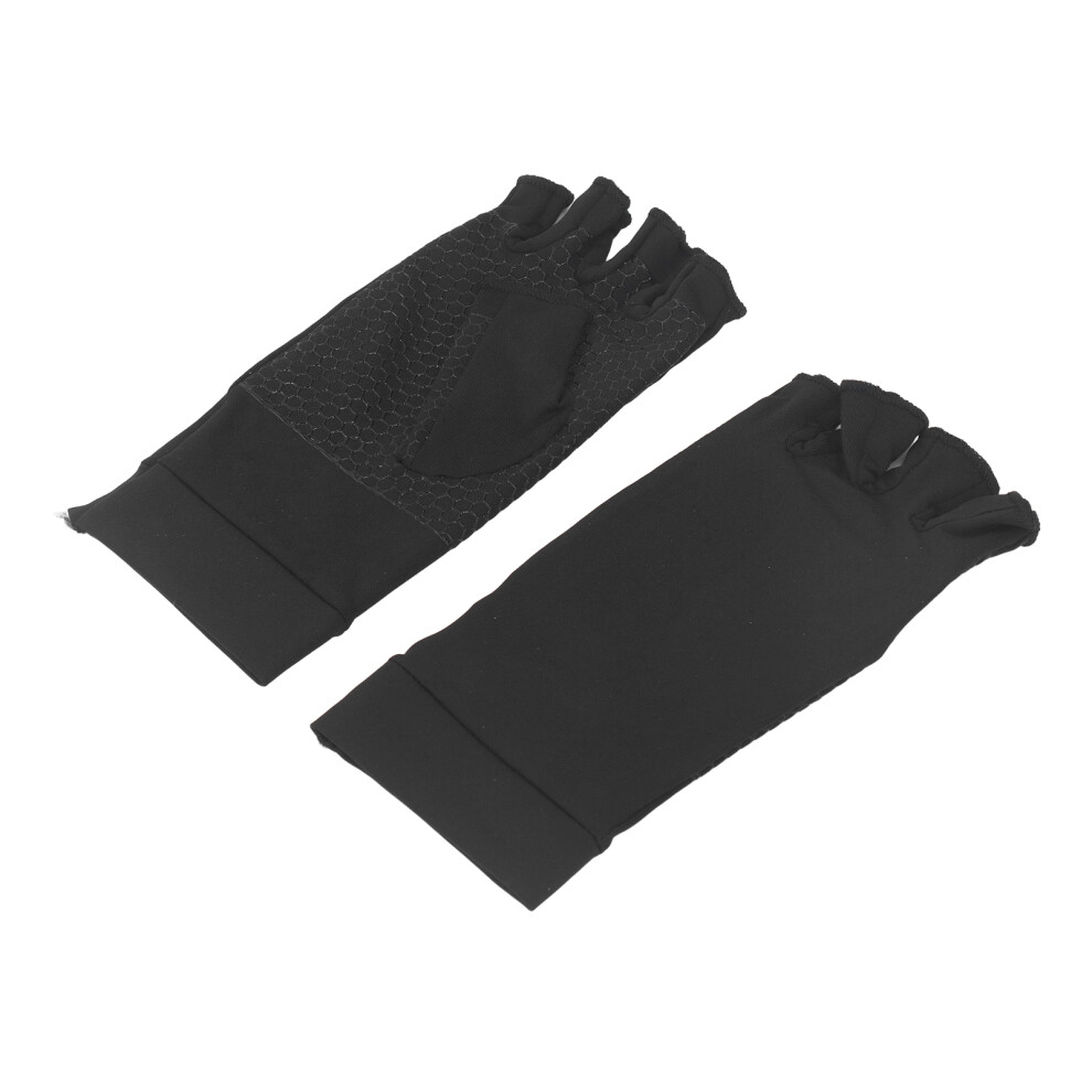 Copper Fibre Fingerless Compression Gloves for Wrist Support, S L