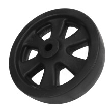 Cric de remorque à roue universelle de 8 po, 1500 lb, noir