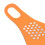 Muñequera ultra delgada, ajustable, negro/naranja 8