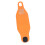 Muñequera ultra delgada, ajustable, negro/naranja 7