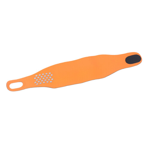 Muñequera ultra delgada, ajustable, negro/naranja