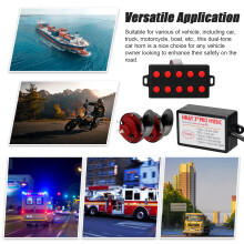 Auto/Motorrad 12V Doppelhorn-Set mit wasserdichtem Design und 10 Klangoptionen