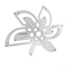 Measuring Tool Stainless Steel With Rounded Corners For Leather Craft And Belt Cutting (B)