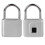 Lucchetto con impronta digitale 180 mAh 76x46x13 mm Argento 16