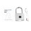 Lucchetto con impronta digitale 180 mAh 76x46x13 mm Argento 3